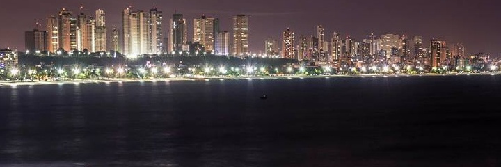 imagem de João Pessoa ao anoitecer